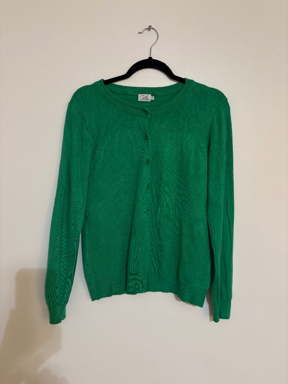 Kelly green cardigan-perfect for fall!